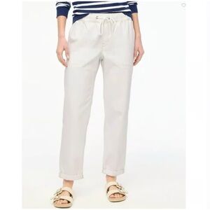 J.Crew White Cotton Drawstring Jeans size 32 NWT